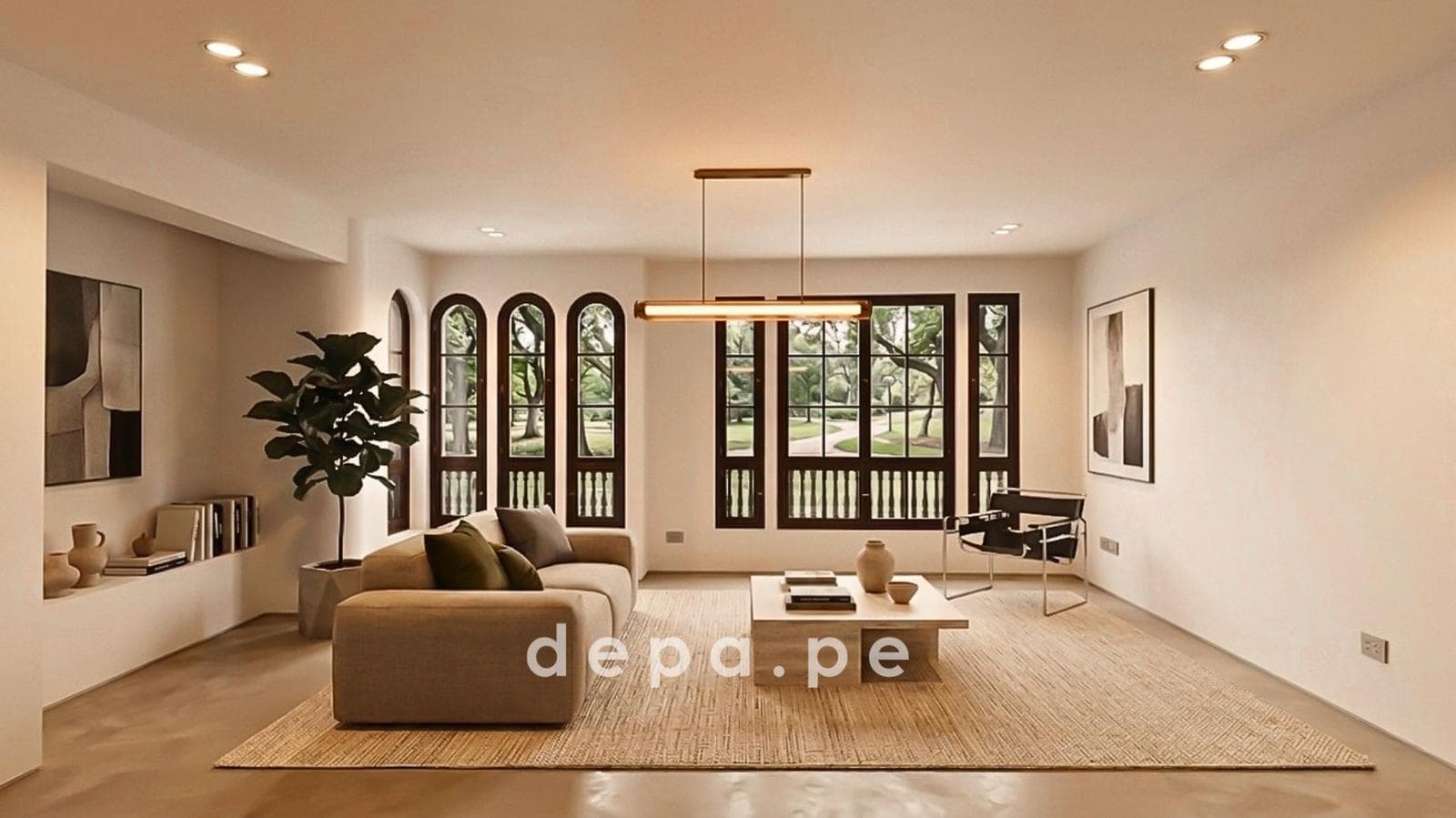 OCASION, CASA EN GRIS, 432M2, FRENTE A PARQUE, 4 COCHERAS | LA MOLINA - 1