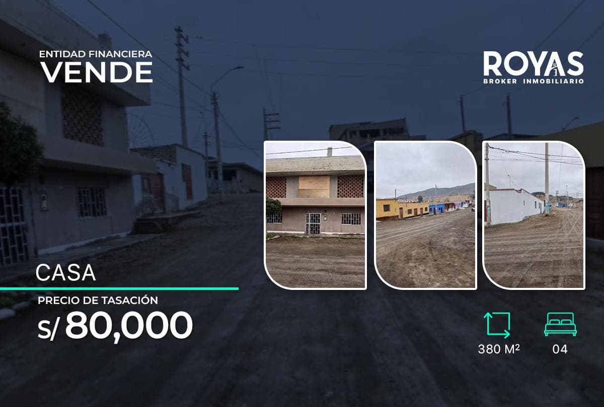 ENTIDAD FINANCIERA Vende Casa como Terreno - 1291 - 1