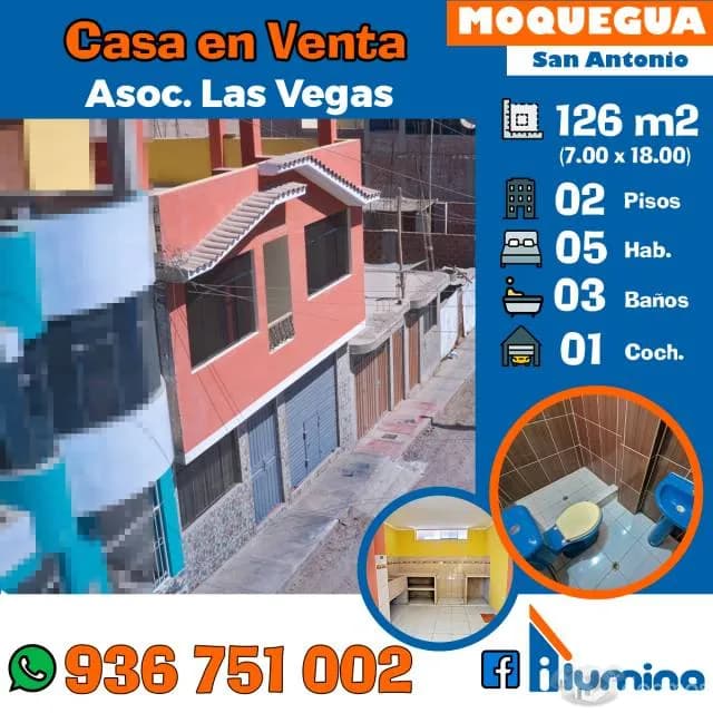 VENDO CASA EN ASOC. LAS VEGAS SAN ANTONIO - 1