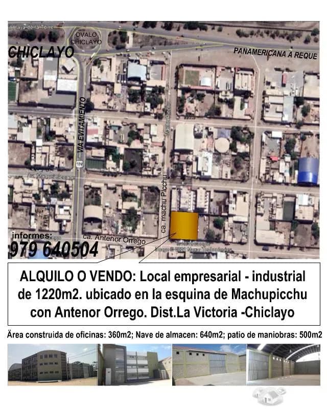 VENDO O ALQUILO ALMACEN CON OFICINAS. LA VICTORIA CHICLAYO - 1