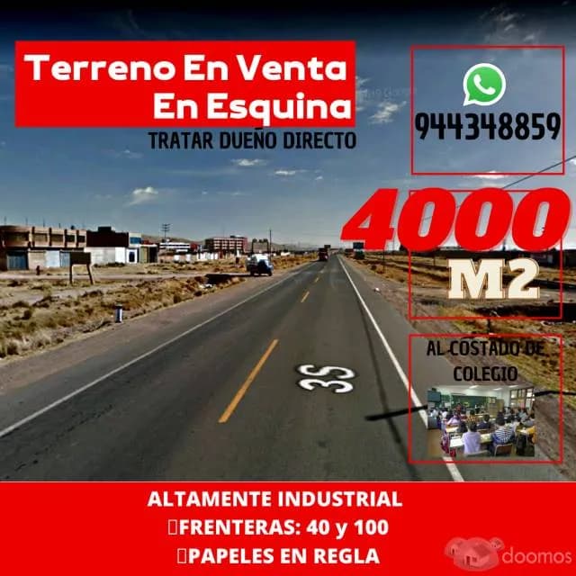 TERRENO COMERCIAL 4000 M2 EN ESQUINA A LADO DE COLEGIO - 1