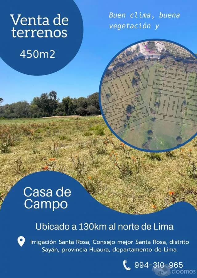 Venta de Lotes para Casa de Campo en IRRIGACIÓN SANTA ROSA - 1