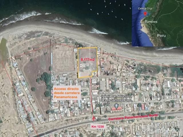 Alquilo - Vendo Local Industrial 8,177m2 en La Cruz, Tumbes - 1