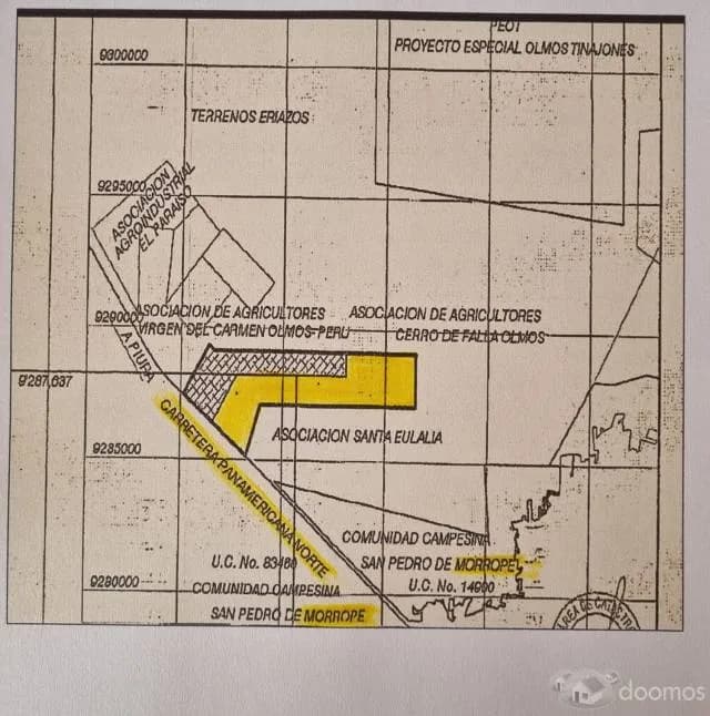 TERRENO EN VENTA DE 1600 HECTAREAS EN MORROPE - 1