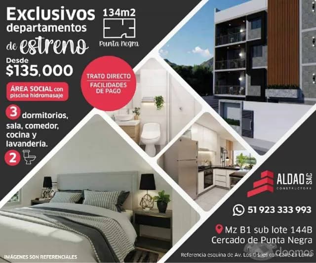 HERMOSOS DEPARTAMENTOS DE ESTRENO A POCAS CUADRAS DEL MALECÓN DE PUNTA NEGRA - 1