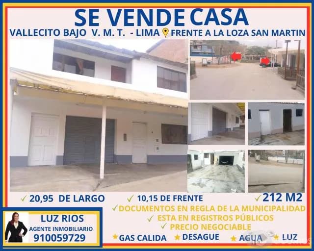 CASA VENTA FRENTE A LOSA SAN MARTÍN - 1