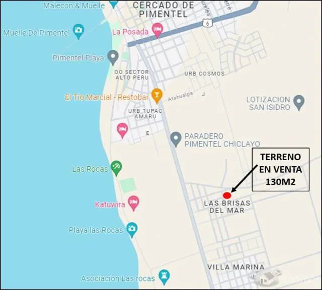 Vendo terreno Carretera Pimentel Santa Rosa altura playa las Rocas PIMENTEL - 2