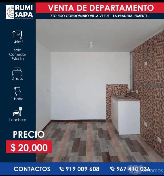Venta Departamento Condominio Villa Verde - La Pradera, Pimentel - 2