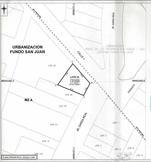 SE VENDE TERRERNO 150 MTS2 SANTIAGO DE SURCO EN ESQUINA - 1