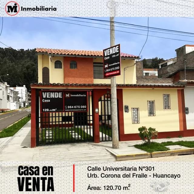 Mi Inmobiliaria: VENDE CASA EN LA URB. CORONA DEL FRAILE - HUANCAYO - 1