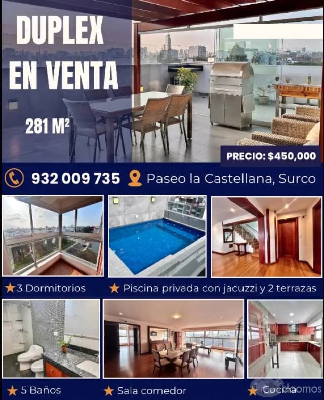 Duplex con piscina privada con Jacuzzi, dos terrazas, area de parrilla. Acabados premium en Madera de Cedro & Caoba. Pisos de Bambu, Granito de alta pureza en paredes & muebles, Marmol y porcelanato. - 1