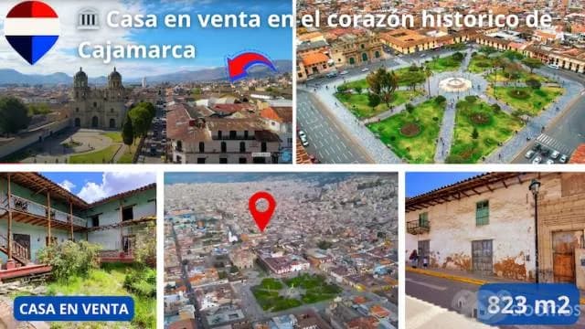 Casa En Venta 823M2 – En El Corazón Histórico De Cajamarca - 1
