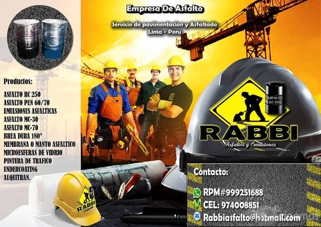 Venta De Asfalto Rc250, Emulsión Asfáltica, Brea Liquida.RABBI - 1