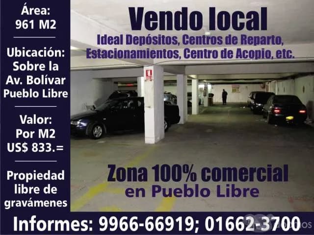 VENDO SÓTANO IDEAL DEPÓSITO Y USOS MÚLTIPLES EN PUEBLO LIBRE - 1