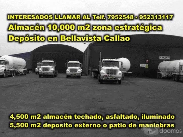 Callao ??Alquilo? Almacén zona estratégica? 10,000 m2 Bellavista Callao techado, iluminado asfaltado muro perimetral cerco eléctrico - 1