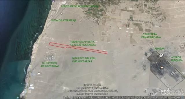 REMATO TERRENO DE 53 HECTÁREAS COSTADO DEL AEROPUERTO DE PISCO ZONIFICACIÓN INDUSTRIAL  I2 INSCRITO REGISTROS PÚBLICOS - 1