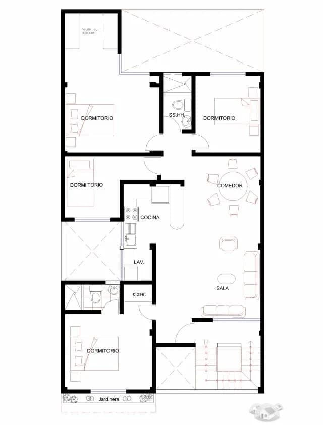 ULTIMO DEPARTAMENTO 4 DORMITORIOS EN LA PERLA - 1