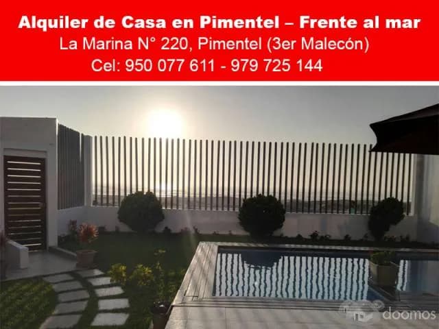 Alquiler de Casa en Pimentel – Frente al mar, Chiclayo – Lambayeque - 1