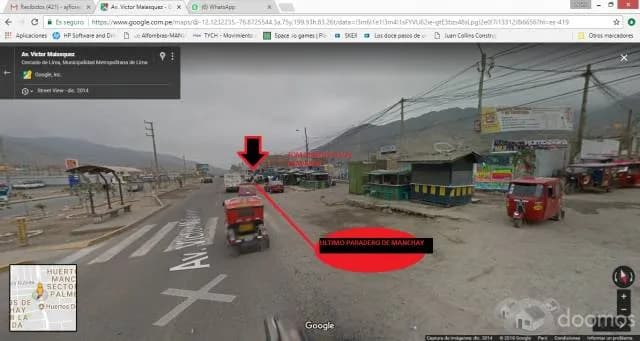 VENTA TERRENO MANCHAY - 250 M2 - 1