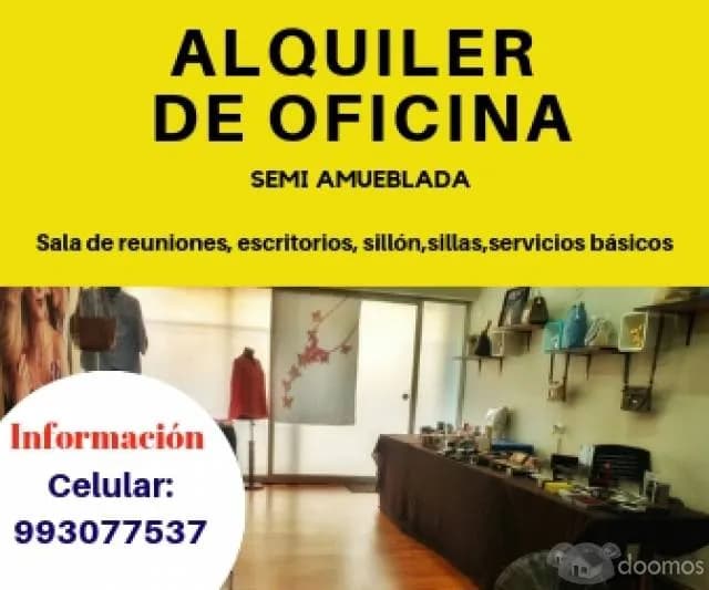 ALQUILER DE OFICINA SEMI AMUEBLADA - 1