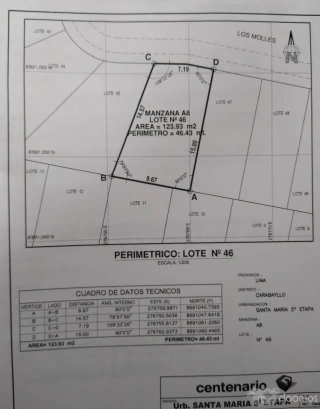 TERRENO SANTA MARIA - CARABAYLLO (124 MTS2) - 1
