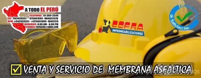 VENTAS DE MANTO ASFALTICO CONSULTE CEL: 942439351 - 1