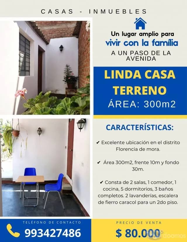 VENTA LINDA CASA - TERRENO CON 300 M2 Y A UN PASO DE LA AVENIDA - 2