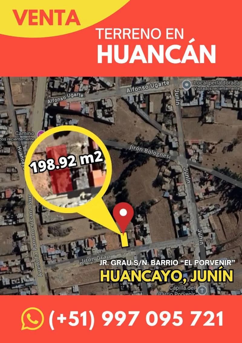 Venta de Terreno 198.92 m² en Huancán – Huancayo - 1