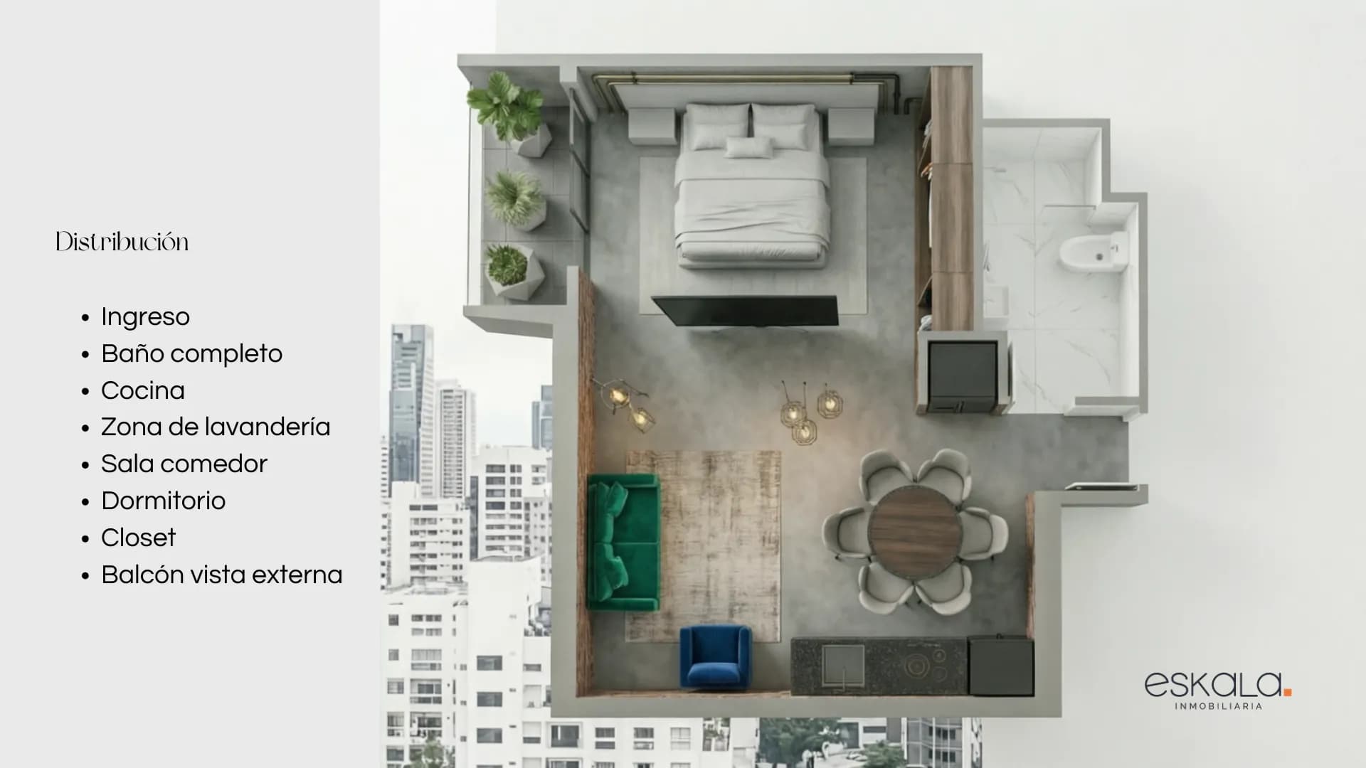 🏖️Barranco alquiler Depa de 1 dormitorio en piso 16 - balcón - Sin amoblar - $530/mes - No tiene estacionamiento - 1