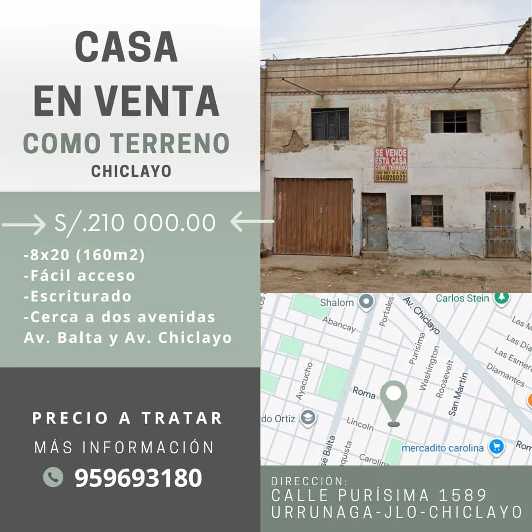 Venta de terreno 160m2 - 1