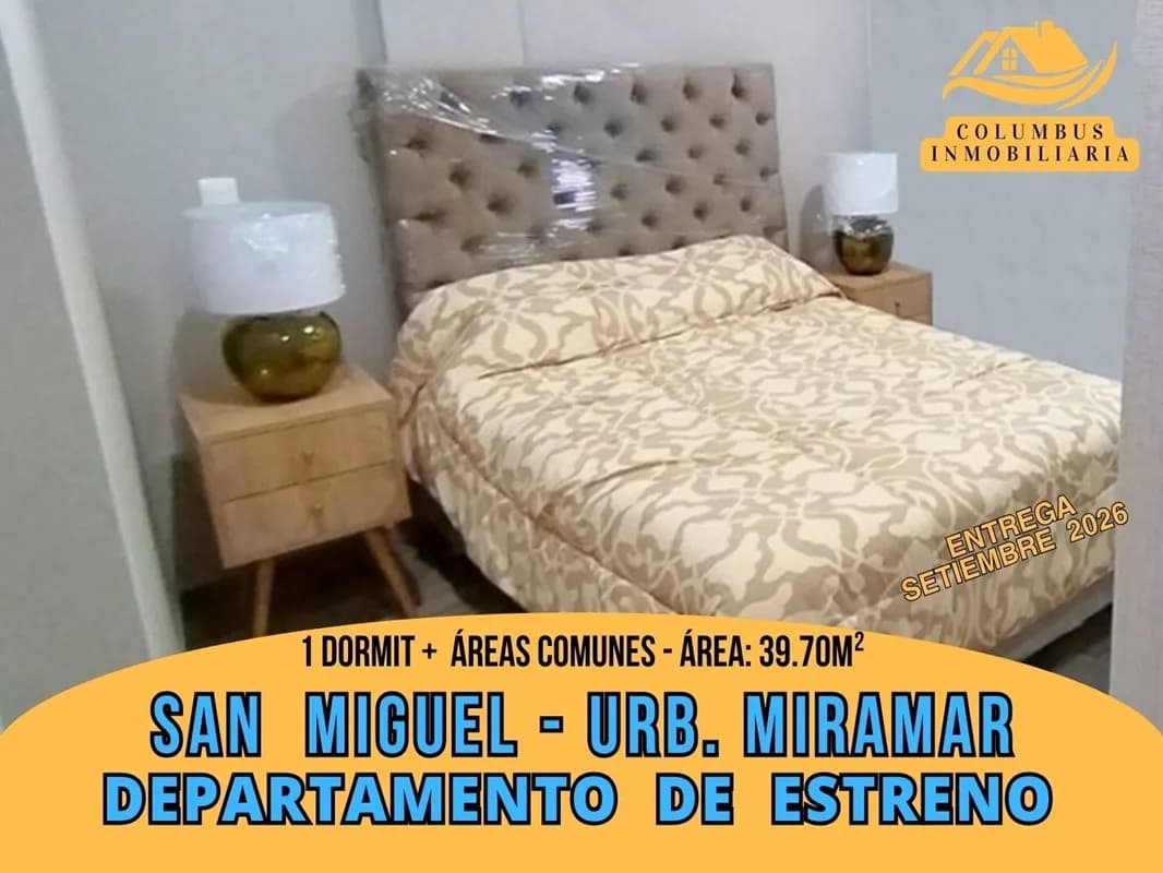 San Miguel MIRAMAR - Dpto de 1 dormitorio + Áreas Comunes (Pre-Venta - En Acabados) - 1