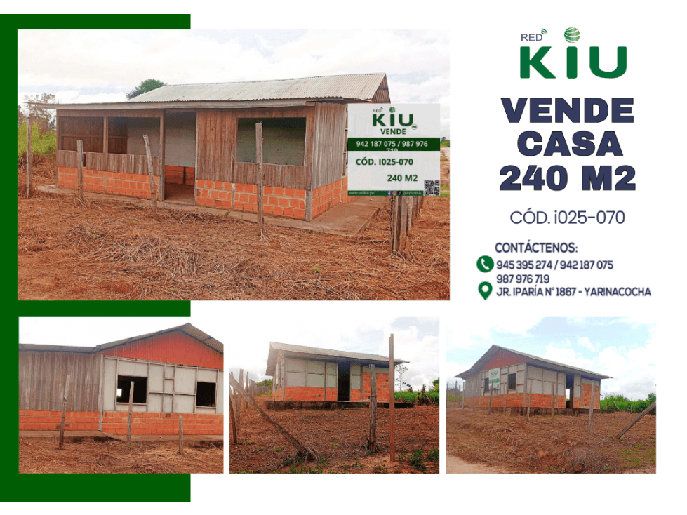 i025070 VENTA CASA DE CAMPO EN YARINACOCHA - 1