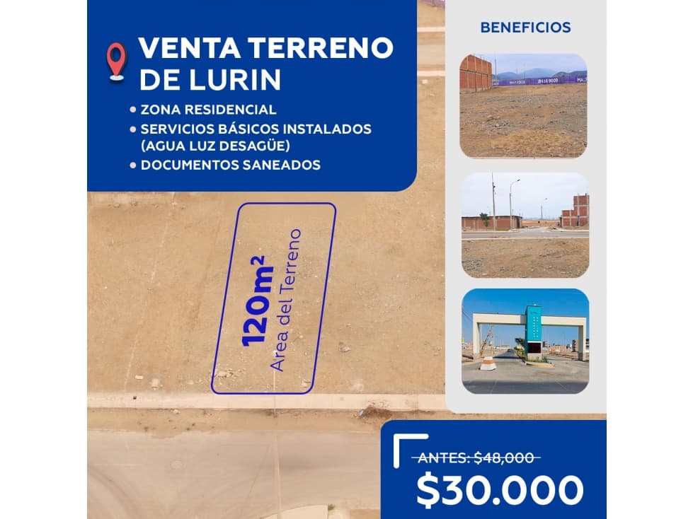 Venta Terreno / Lote en Las Praderas De Lurín S/ 112,500 - 1