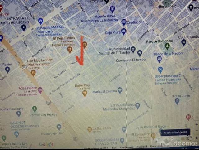 VENDO PROPIEDAD COMO TERRENO 181.50 MT2 INSCRITO EN RR.PP EN EXCELENTE UBICACION ZONA CENTRICA DE EL TAMBO - 1