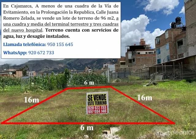 Se vende terreno en Prolongación La República - 1