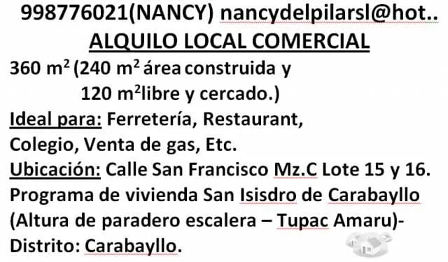ALQUILO LOCAL COMERCIAL - 1