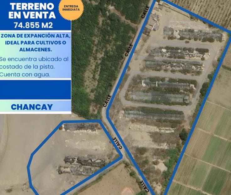 Terreno en Chancay Km 96 Panamericana Norte 7.4 has - 1