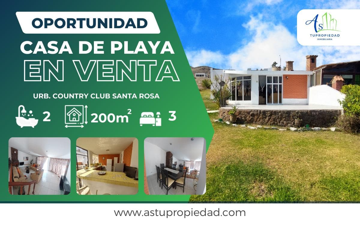 VENTA CASA DE PLAYA AMOBLADA - BALNEARIO SANTA ROSA - 1