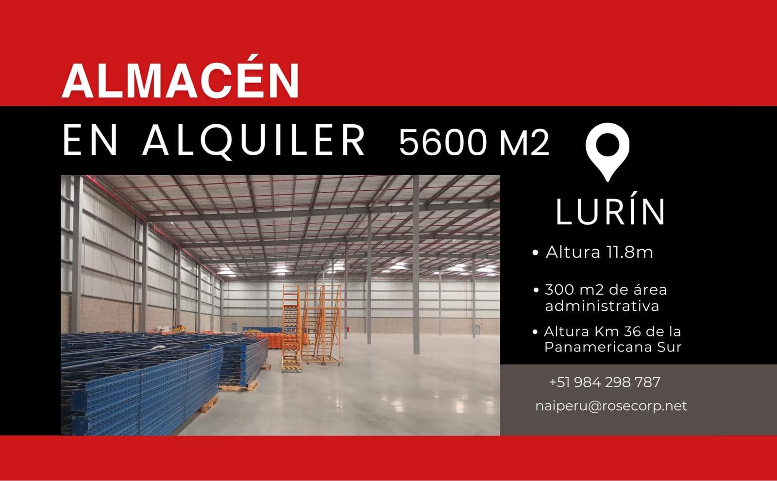 Almacen Industrial 5,663 m2 - Lurín - 2