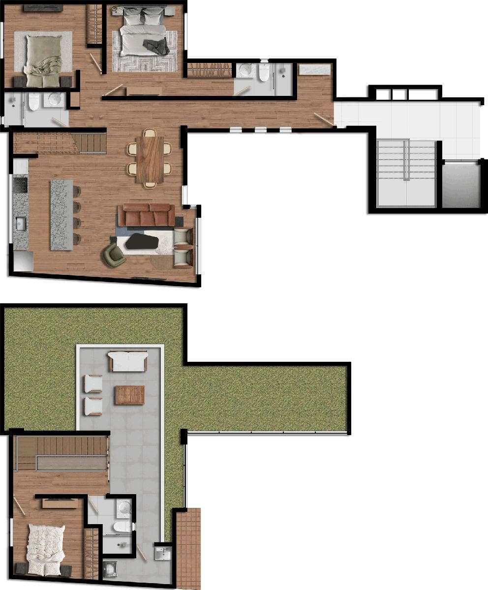 **VENTA DE DÚPLEX EN LOS ROSALES - SURCO DE EXCELENTES ACABADOS !! - 1