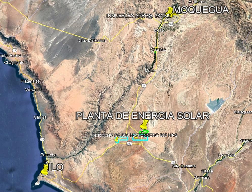 TERRENOS PARA ENERGÍA SOLAR EN MOQUEGUA EN CONCESIÓN - 1