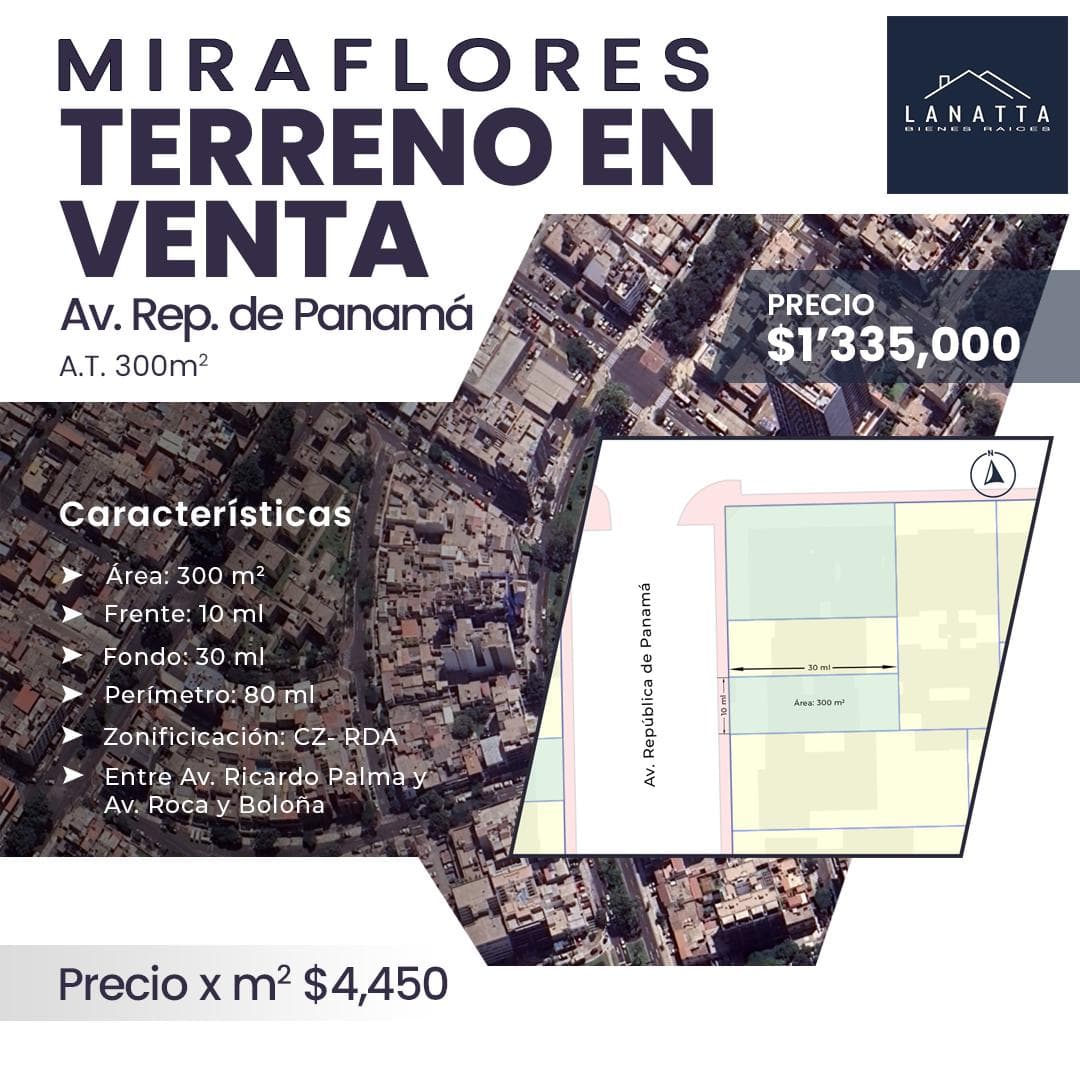 Venta-Terreno-Miraflores Aurora- 300m2 - 1