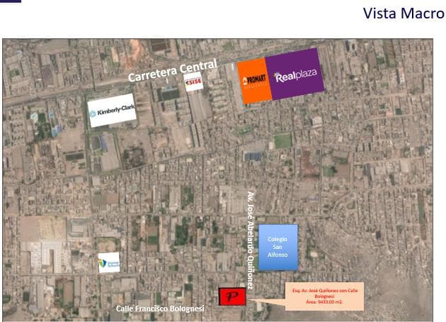 ALQUILER O VENTA DE TERRENO 9,433 M2, ATE VITARTE - 2