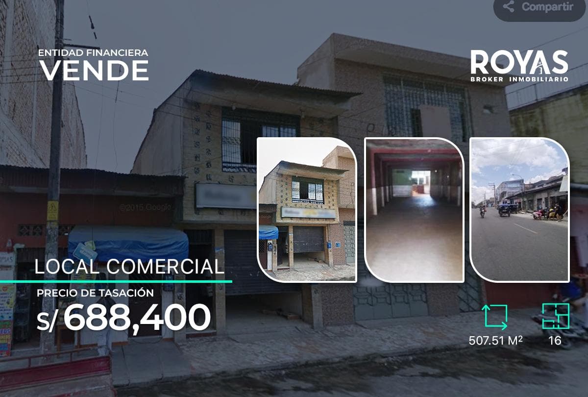 ENTIDAD FINANCIERA Vende Local Comercial de dos pisos - Maynas - 1279 - 1