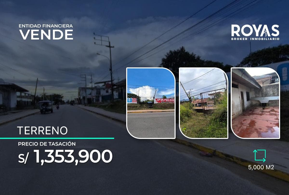 ENTIDAD FINANCIERA Vende Terreno de 5,000m2 en Yurimaguas - 1281 - 1