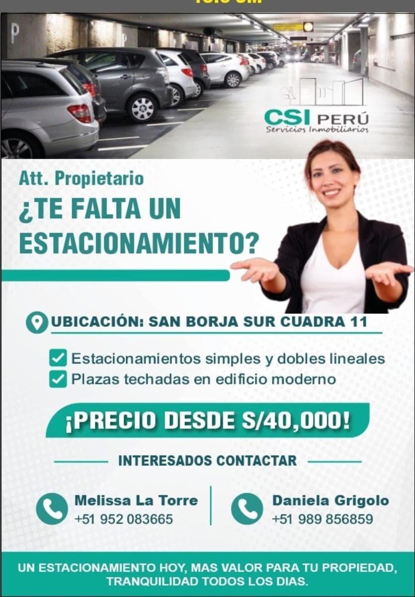 Estacionamiento en San Borja Sur - 1