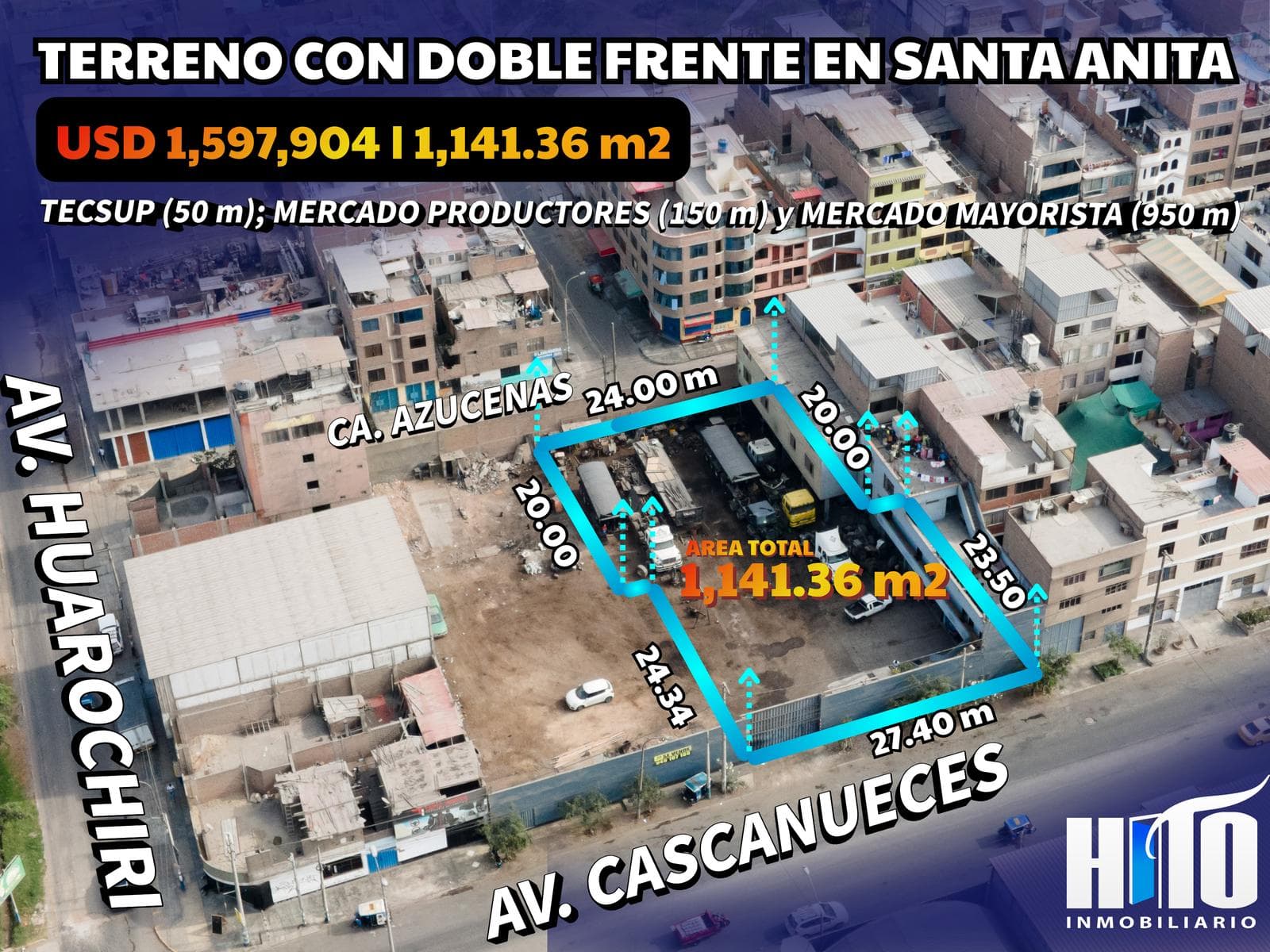 Zonificación VT en Av. Cascanueces - Doble Frente – 1,141 m² – Ideal para Operación, Talleres y Servicios - 1