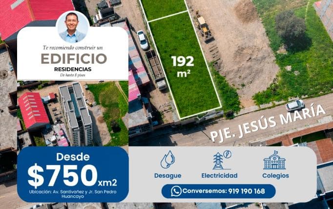 Terreno en venta en Huancayo (Psje. Jesus Maria) PROPIEDAD - 1