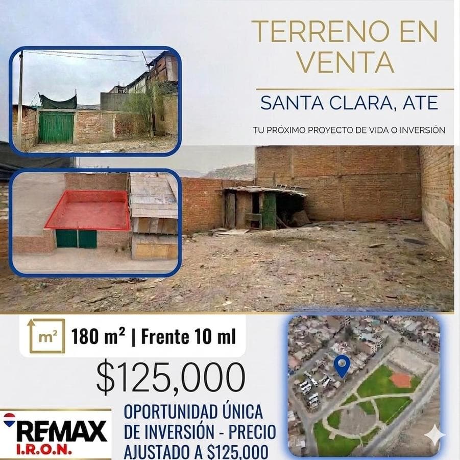 TERRENO EN VENTA – SANTA CLARA, ATE VITARTE - 1