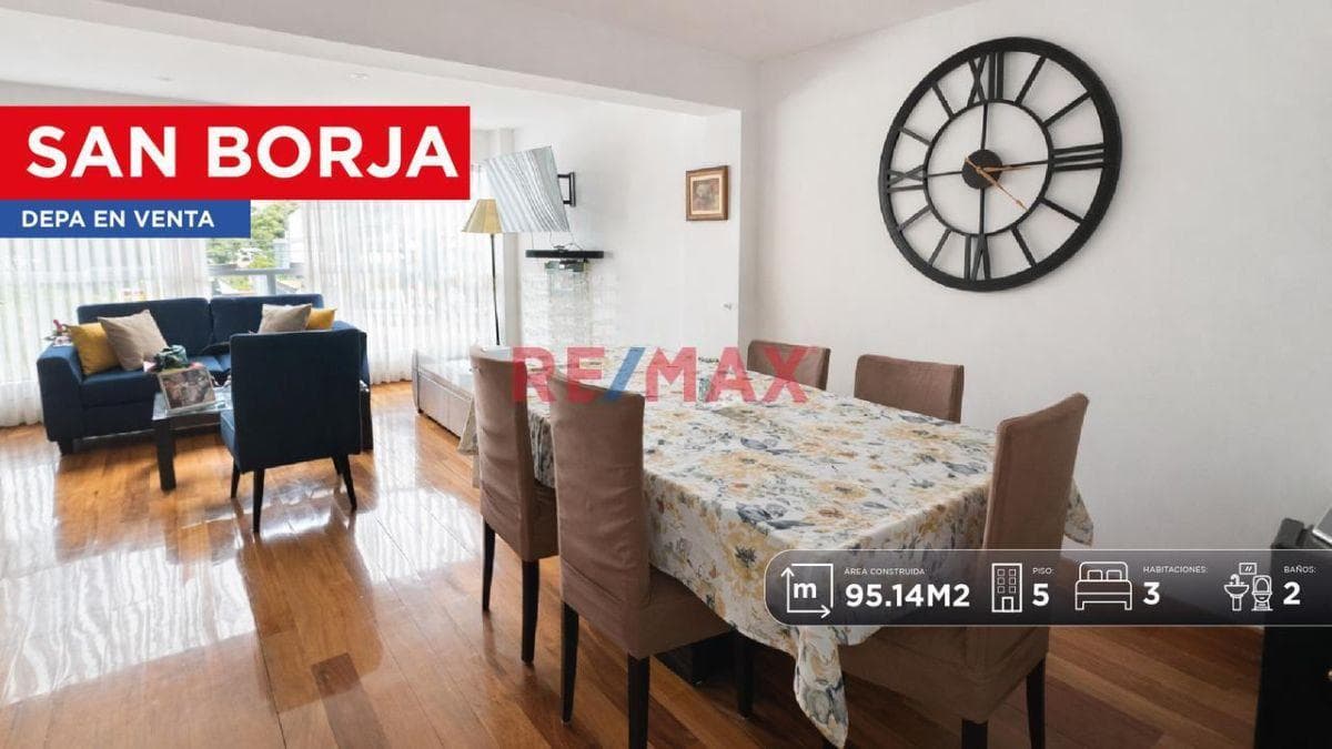 Departamento En Venta En San Borja Frente A Parque Con Cochera Y Depósito - 1